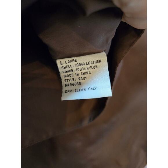 Men's 100% Genuine Leather brown vest Large biker unisex. - Picture 5 of 6